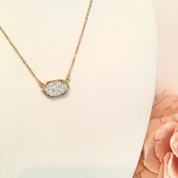 Silver Druzy Necklace - Picture 4 of 6